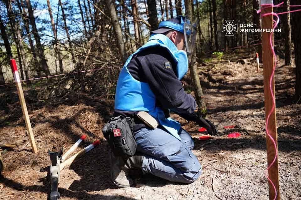 У Малинській громаді сапери очищують територію від вибухонебезпечних предметів після атак рф