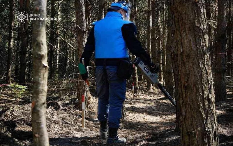На території Малинської громади піротехніки ДСНС проводять гуманітарне розмінування