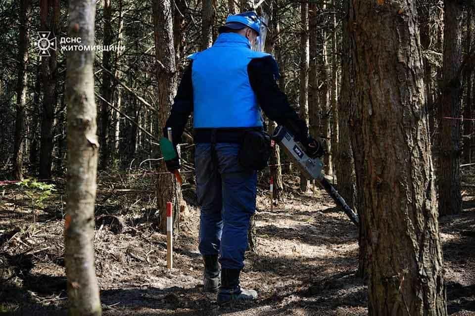 На території Малинської громади піротехніки ДСНС проводять гуманітарне розмінування