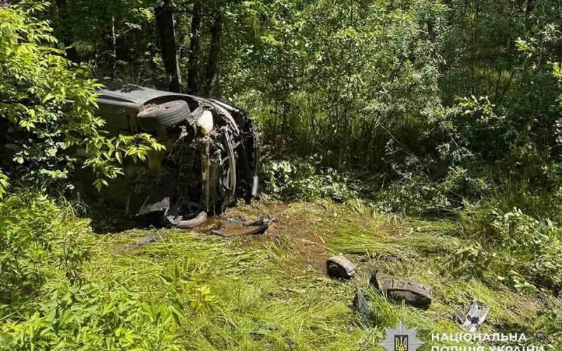 На трасі в Житомирській області Renault з’їхав з дороги, авто перекинулося: травмовані двоє