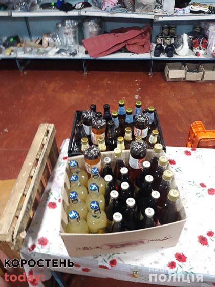 У селі Коростенського району в одному з магазинів правоохоронці вилучили безакцизний алкоголь