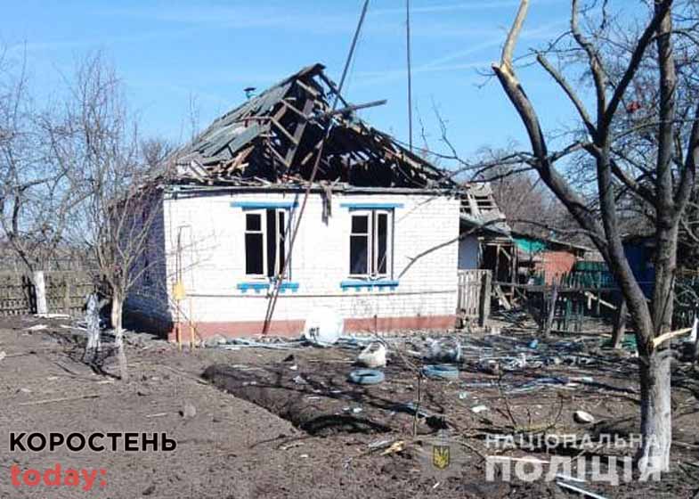 Поліція назвала населені пункти Житомирщини, які минулої доби зазнали обстрілів