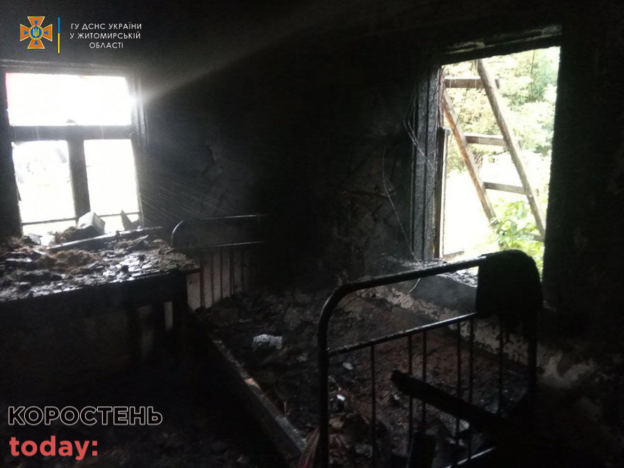 В Малинській громаді вогнеборці врятували від знищення вогнем дерев’яний будинок