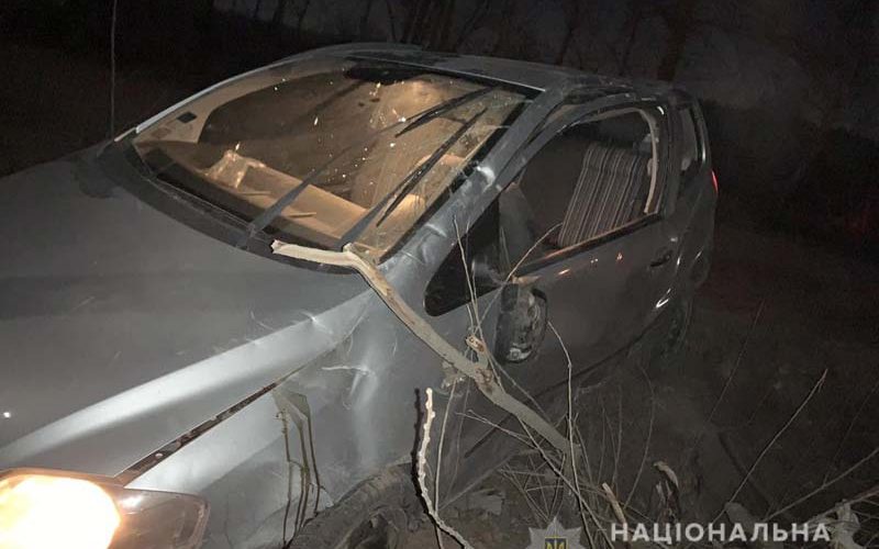 Вночі у Коростені автомобіль «злетів» з дороги і в’їхав у дерево: троє пасажирів травмовані