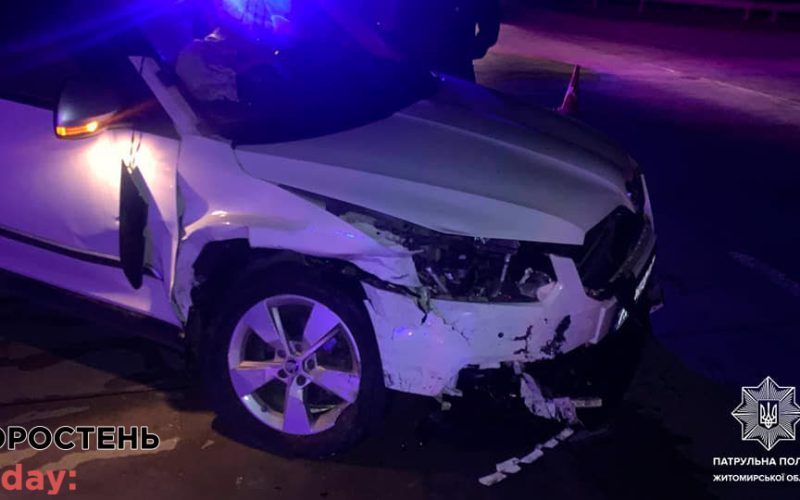 На трасі в Коростенському районі зіштовхнулись Skoda та Toyota ?ФОТО