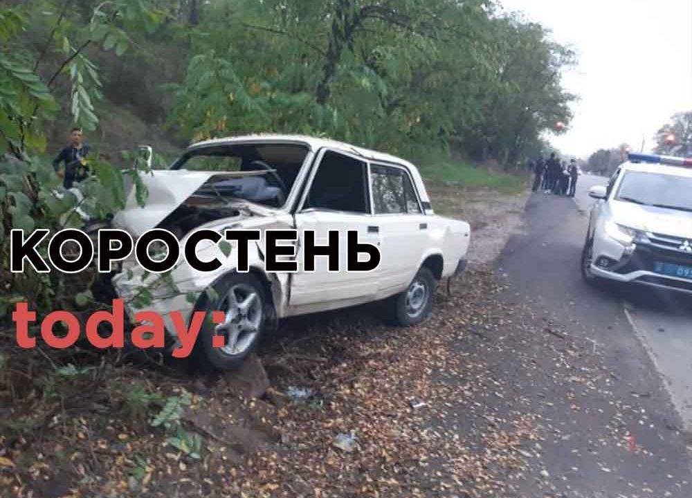 У Коростені на Пашинах ВАЗ врізався в дерево: водій та пасажир – у лікарні ▶️ВІДЕО ?ФОТО