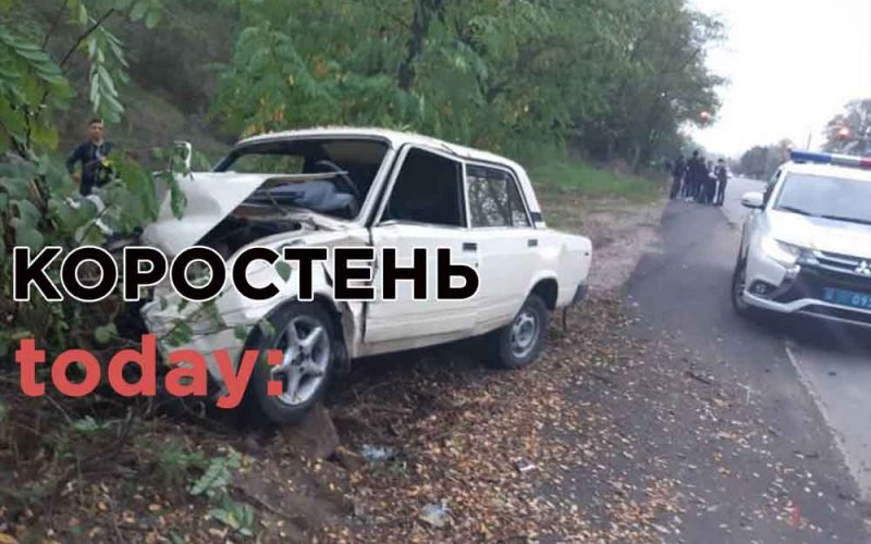 У Коростені на Пашинах ВАЗ врізався в дерево: водій та пасажир – у лікарні ▶️ВІДЕО ?ФОТО