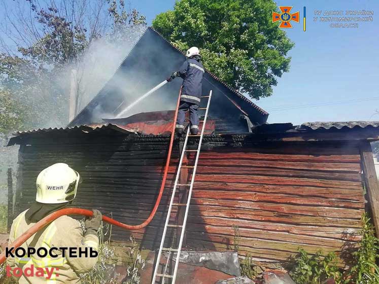У селі Народицької громади горів будинок: причина – коротке замикання