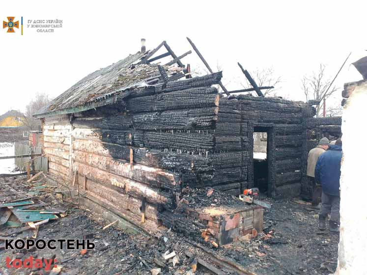 У селі Малинської громади горів дерев’яний будинок ?ФОТО