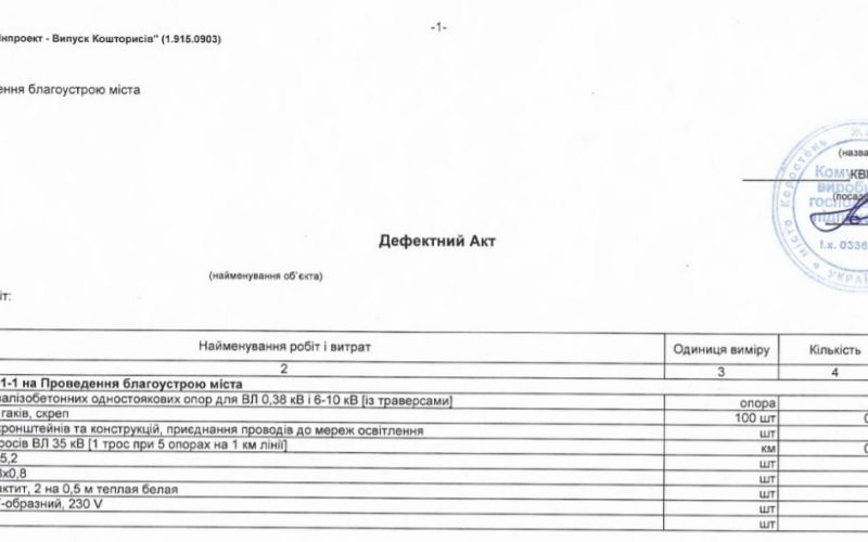 У Коростені на благоустрій міста хочуть витратити майже 200 тис. грн