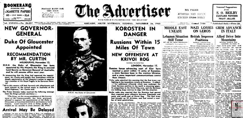 “Коростень в небезпеці! Росіяни за 15 миль від міста”, – австралійська газета 1943 року