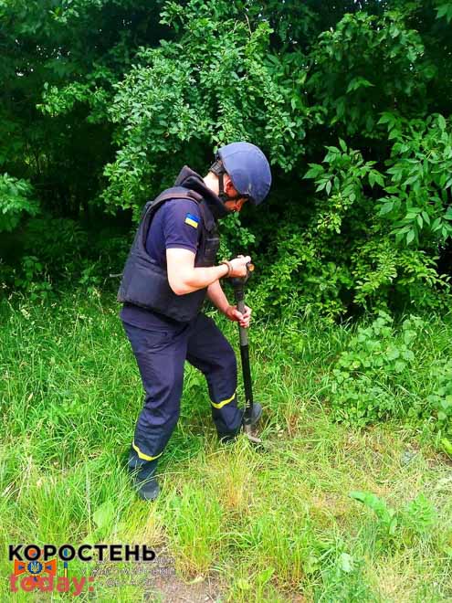 У селі Малинської громади на подвір’ї виявили боєприпас, а грибники у лісі – елемент ” Урагану”