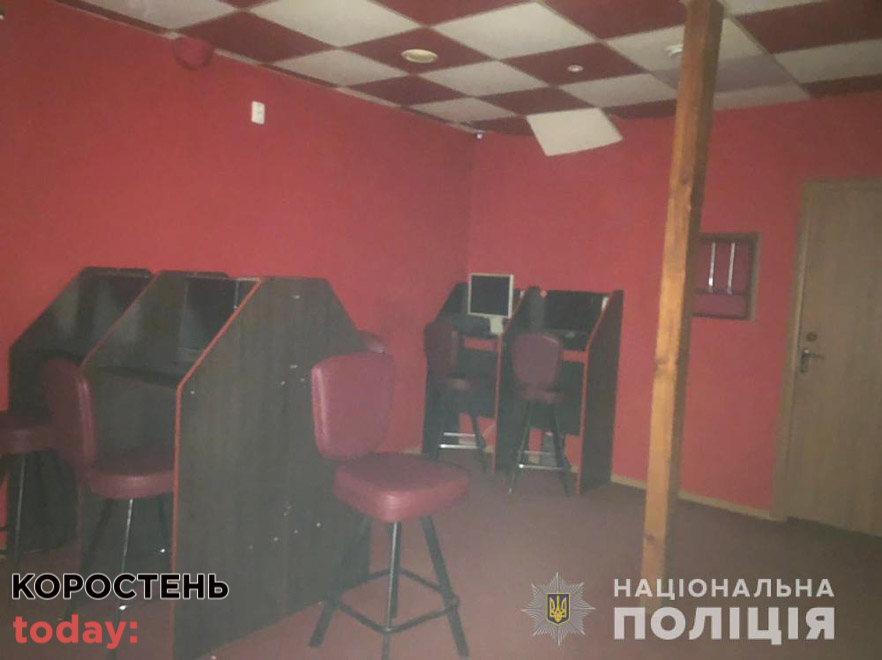 В одному з приміщень магазинів у Малині за банерами з посудом та дитячими іграшками приховувався гральний заклад