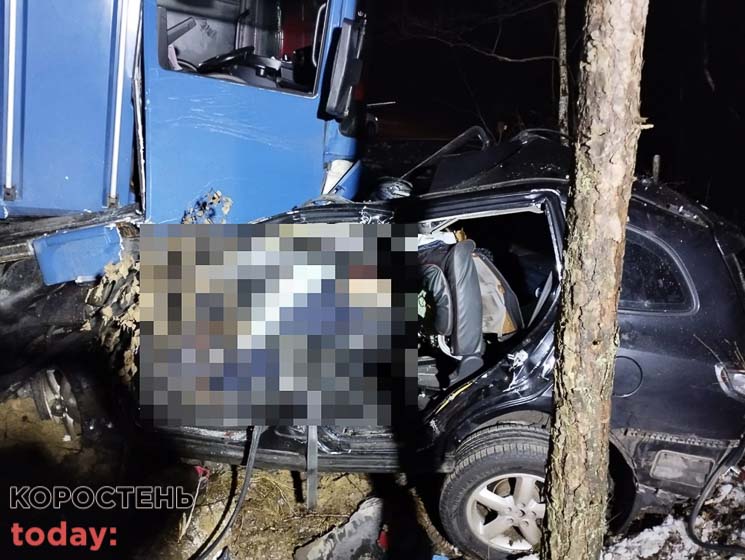 Подробиці смертельної ДТП на автодорозі в Малинській громаді за участі вантажівки та Hyundai ?ФОТО
