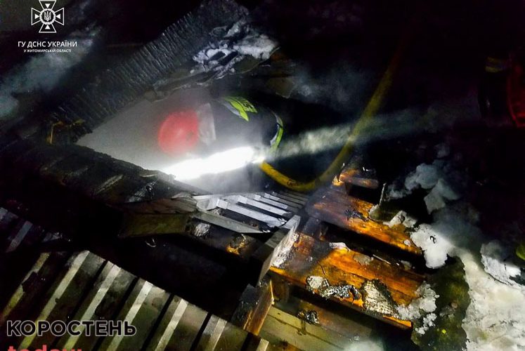 У Малині горів магазин автозапчастин