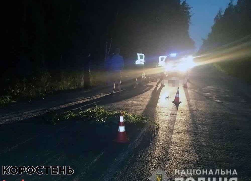 Поблизу одного з сіл Коростенського району мотоцикл врізався в дерево: водій загинув