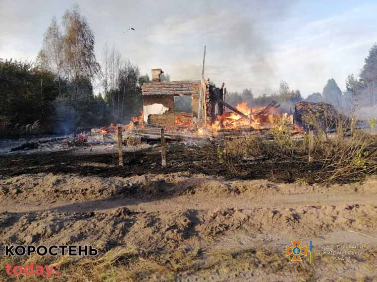 В Овруцькому районі ледь не згоріло прикордонне село
