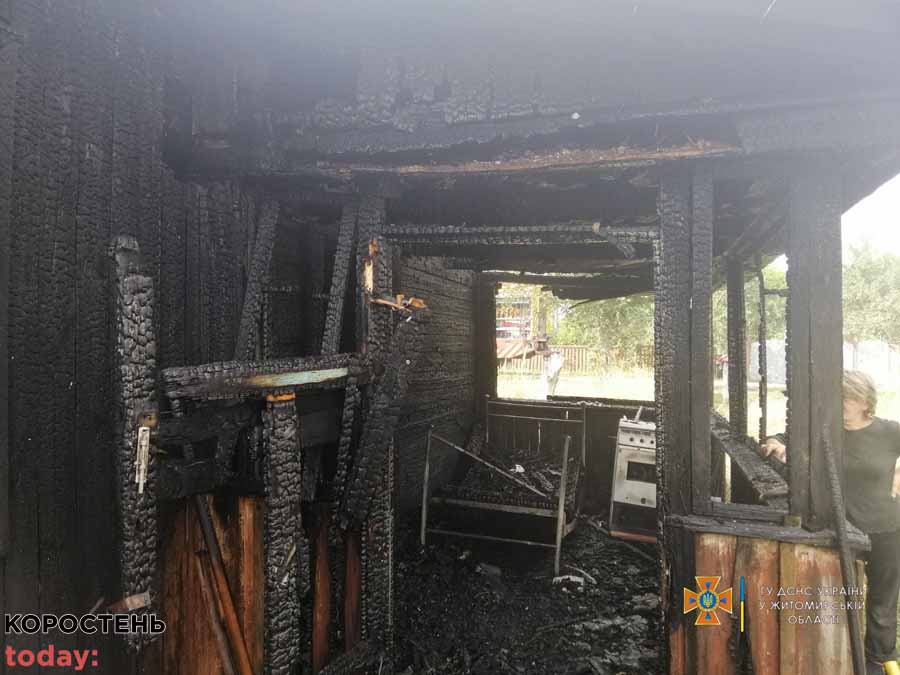 На Овруччині надзвичайники ліквідували займання у житловому будинку