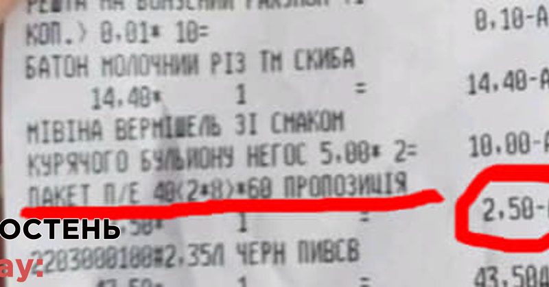 У магазині Коростеня продають пакети з логотипом партії