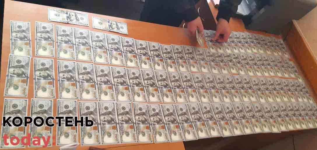 За шахрайство і підбурювання до хабаря судитимуть податківця з Коростеня, якого пів року тому затримали під час отримання 12 тис. доларів