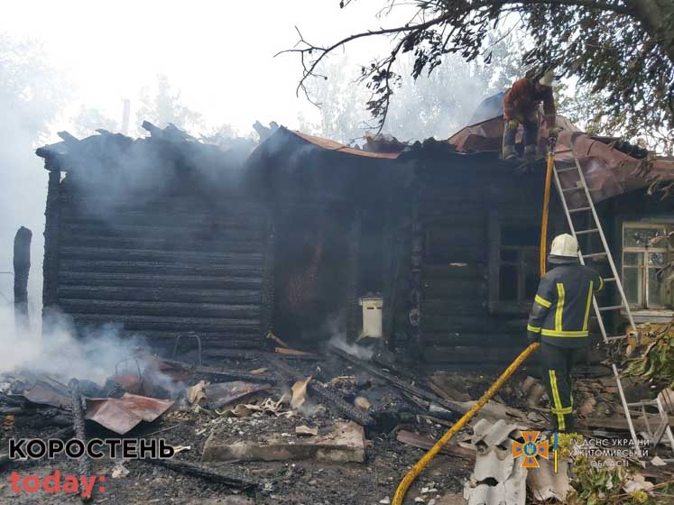 В Овруцькому районі мало вщент не згоріло приватне домоволодіння ?ФОТО