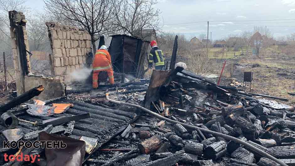 У Коростені та Олевську минулої доби горіли будівлі (ФОТО)