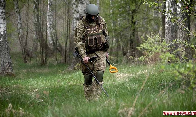 У Житомирській області сапери показали, як розміновують ліси і поля після нападу “російської орди” (ВІДЕО)