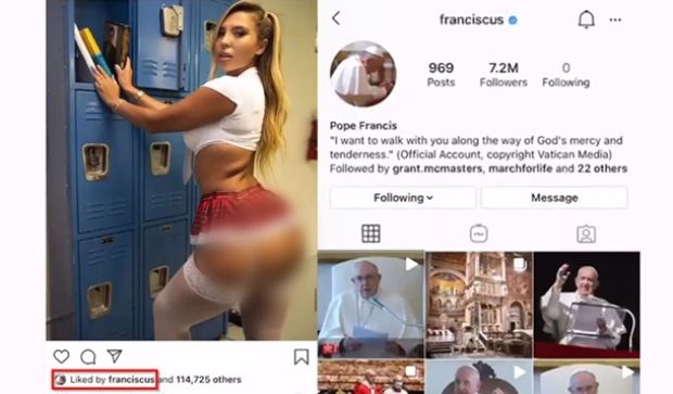 Ватикан просить Instagram розслідувати, як “лайк” Папи Римського опинився на фото моделі