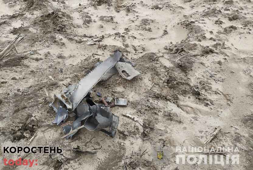 На Житомирщині в одному із сіл виявили уламки ракети